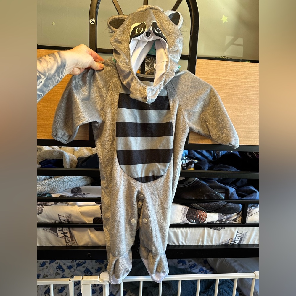 Raccoon Halloween costume infant